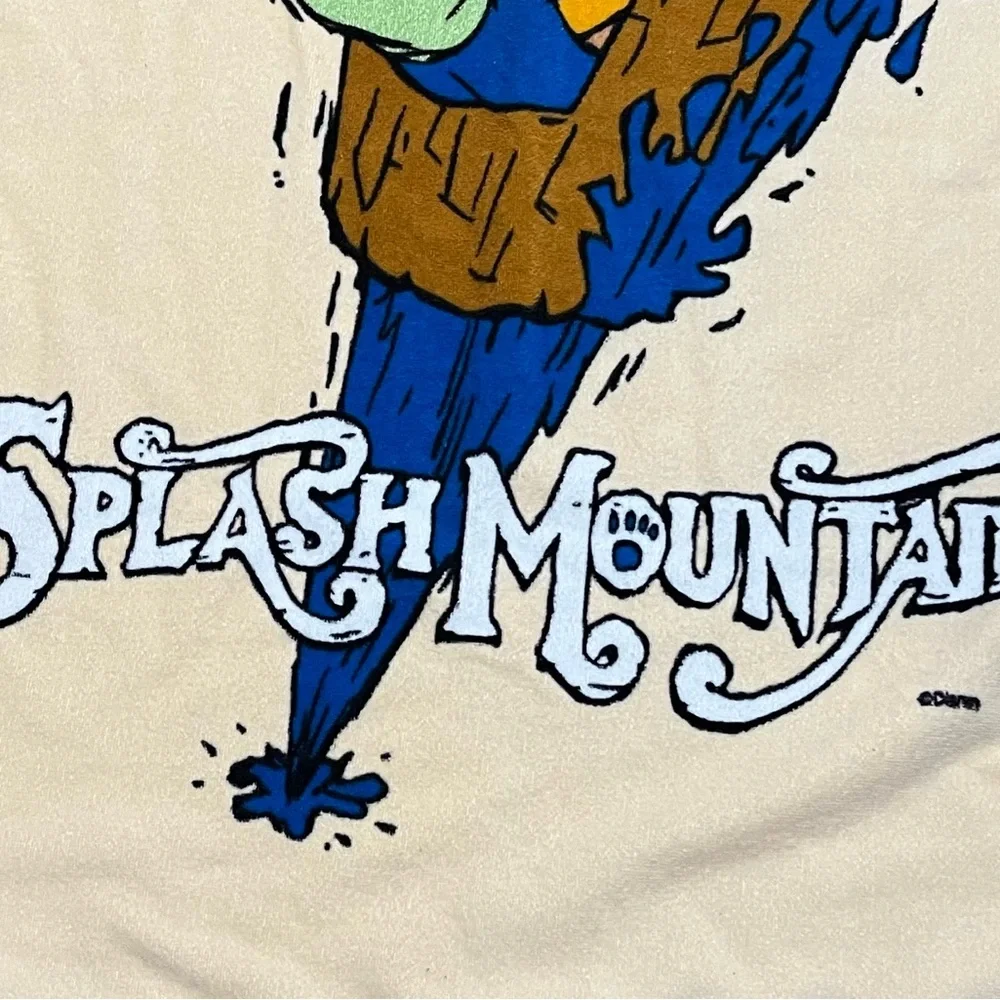 Vintage Disney Splash Mountain Cotton Beach Towel